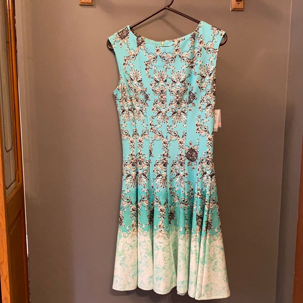 Blue Baroque Ombré Dress